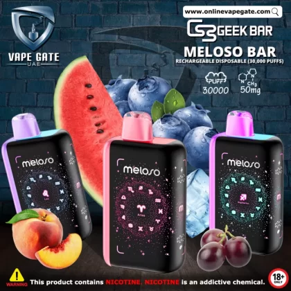 Geek Bar Meloso Bar Rechargeable Disposable Vape (30,000 Puffs) - 17 mg / Watermelon