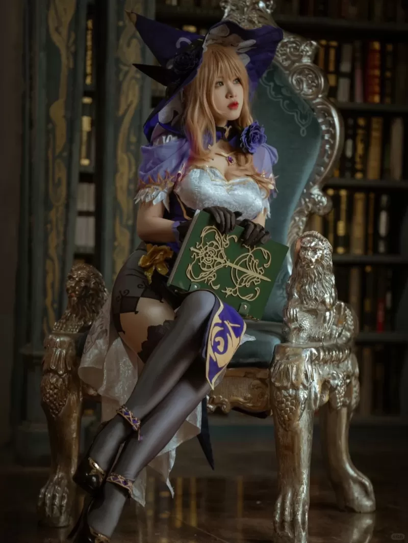 Electro Librarian Witch Lisa Cosplay Costume - Purple Dress Mage | Gaming Cosplay