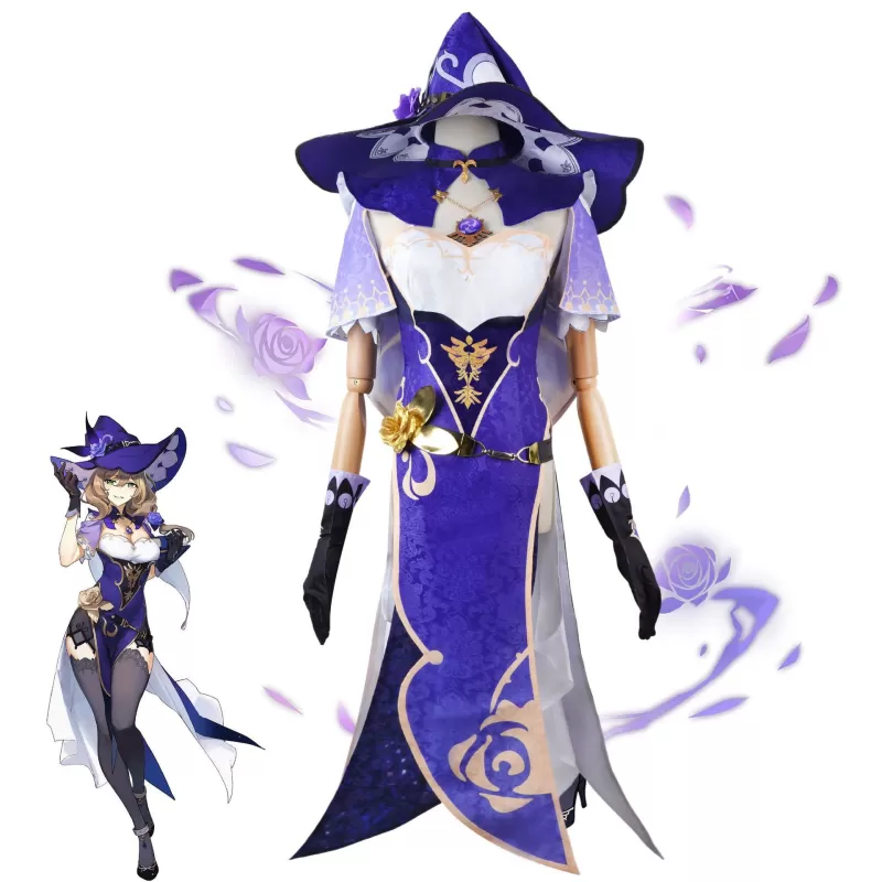Electro Librarian Witch Lisa Cosplay Costume - Purple Dress Mage | Gaming Cosplay - Image 2