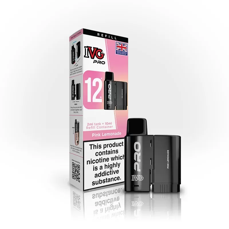Pink Lemonade IVG Pro 12 Refill Pods (Pack of 5) – 20mg Nic Salt