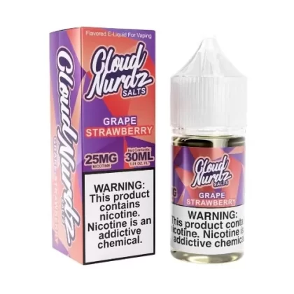 Cloud Nurdz Salt E-Liquid – Grape Strawberry 30ml