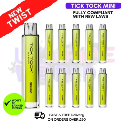 Fresh Mint Tick Tock Mini 2000 Box Of 10