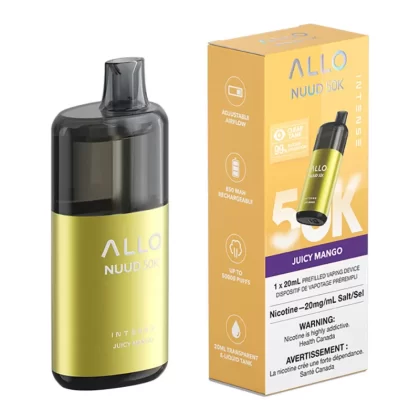 Allo Intense Nuud 50K Disposable Vape Device - Juicy Mango 20ml - 20mg/ml