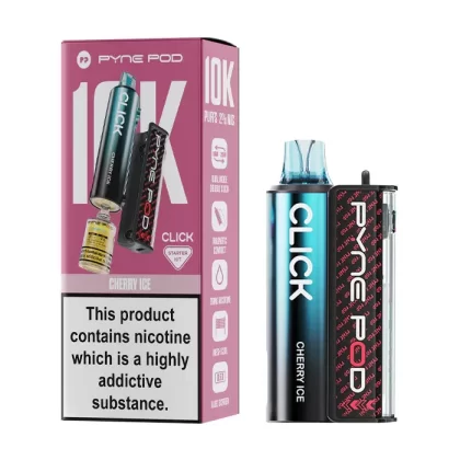 Box of 5 - Pyne Pod Click 10K Prefilled Pod Vape - Fresh Raspberry Mojito
