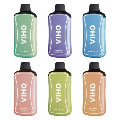 VIHO Supercharge 20000 Disposable Vape - Flavors#Blueberry Ice>Blueberry Raspberry Ice>Cool Mint>Pineapple Apple Pear>Raspberry Orange>Sour Apple Ice (3F2698)