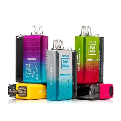 Oxbar X Pod Juice Magic Maze 2.0 Disposable Vape – 30,000 Puffs - Big Melons, Blue Razz Cotton Clouds
