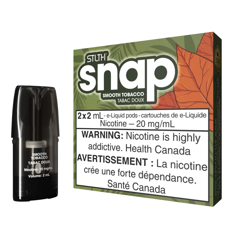 STLTH SNAP Pod Pack - Smooth Tobacco - 20 mg/mL (wholeseller) - Excise PE, 20 mg/mL (wholeseller) - Excise QC (9AE1A1)