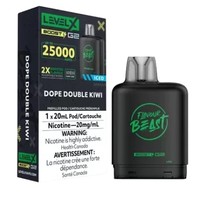 Dope Double Kiwi Iced – Level X Flavour Beast Boost 25K