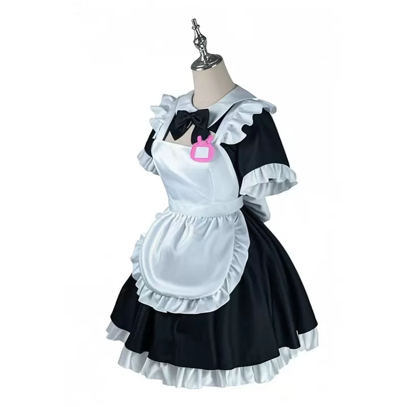 Teal Twin Tails Miku Maid Cosplay Costume - Cute Cafe Waitress Outfit - Image 2