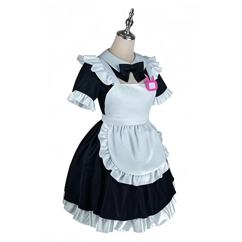 Teal Twin Tails Miku Maid Cosplay Costume - Cute Cafe Waitress Outfit - Image 3