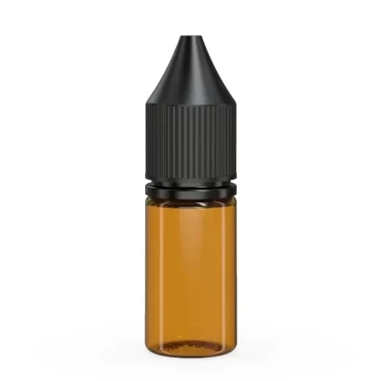 CHUBBY GORILLA | Child Resistant Unicorn V3 PET Dropper Bottles Amber | 10mL – w/ Black Lid – 2000 Count