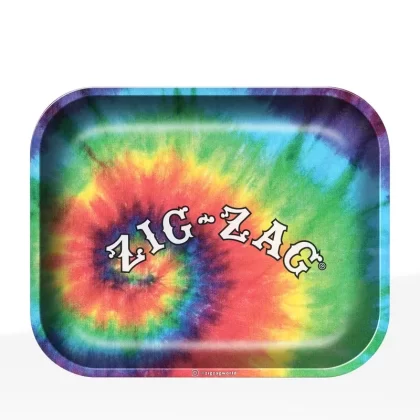 Zig-Zag® Rolling Tray | ‘Tie-Dye’ | Large – 13.4″ x 10.8″ – Metal