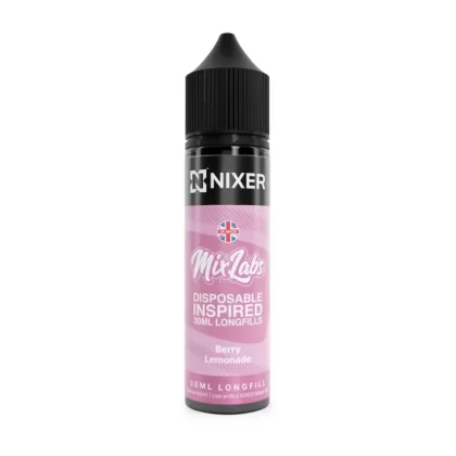 Nixer Salt Fills Berry Lemonade – 5mg & 10mg E-Liquid – 60ml Longfills - 5mg Mixer Salt Shots, 10mg Mixer Salt Shots