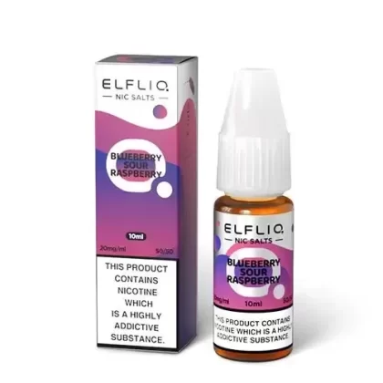 BLUEBERRY SOUR RASPBERRY NICOTINE SALT E-LIQUID BY ELFLIQ – ELFBAR