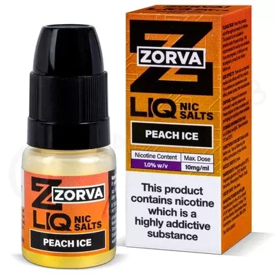 Peach Ice Nic Salt E-Liquid by Zorva Liq