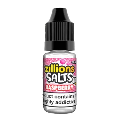 Zillions Salts Raspberry Nic Salt Vape Juice - 10 Pack - Strength 20mg