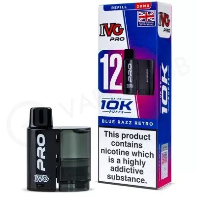 Blue Razz Retro IVG Pro 12 Refill Pack - Ecigpremium