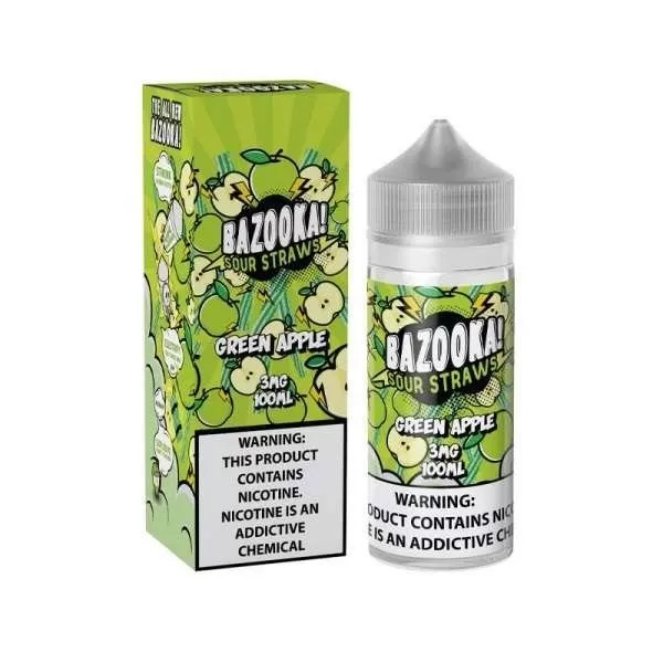 BAZOOKA Sour Straws Green Apple 100ML