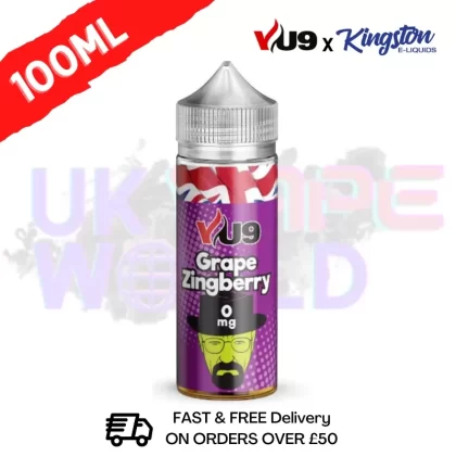 Grape Zingberry Shortfill Juice 100ML Eliquid – VU9 x Kingston