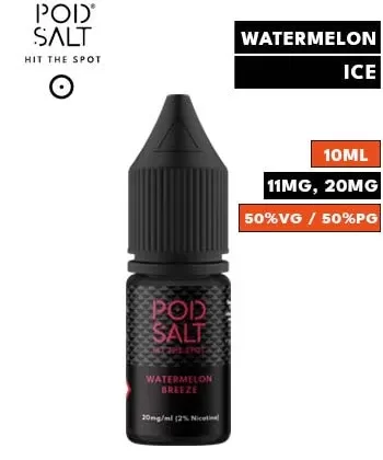 Watermelon Breeze Nic Salt E Liquid by Pod Salt Core - 11mg