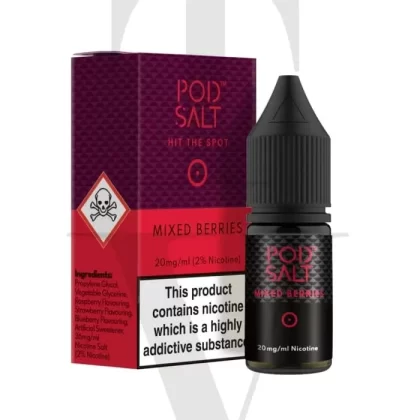 POD SALT MIXED BERRIES NIC SALT E-LIQUID - Nicotine Strength#11MG (1%)>20MG (2%)