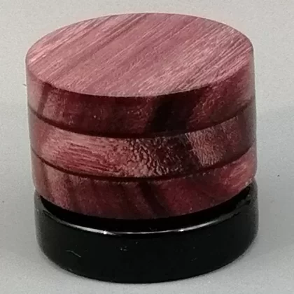 5ml Black Glass Container with Purple Heart w/Black Accents Top by PhattPiggie