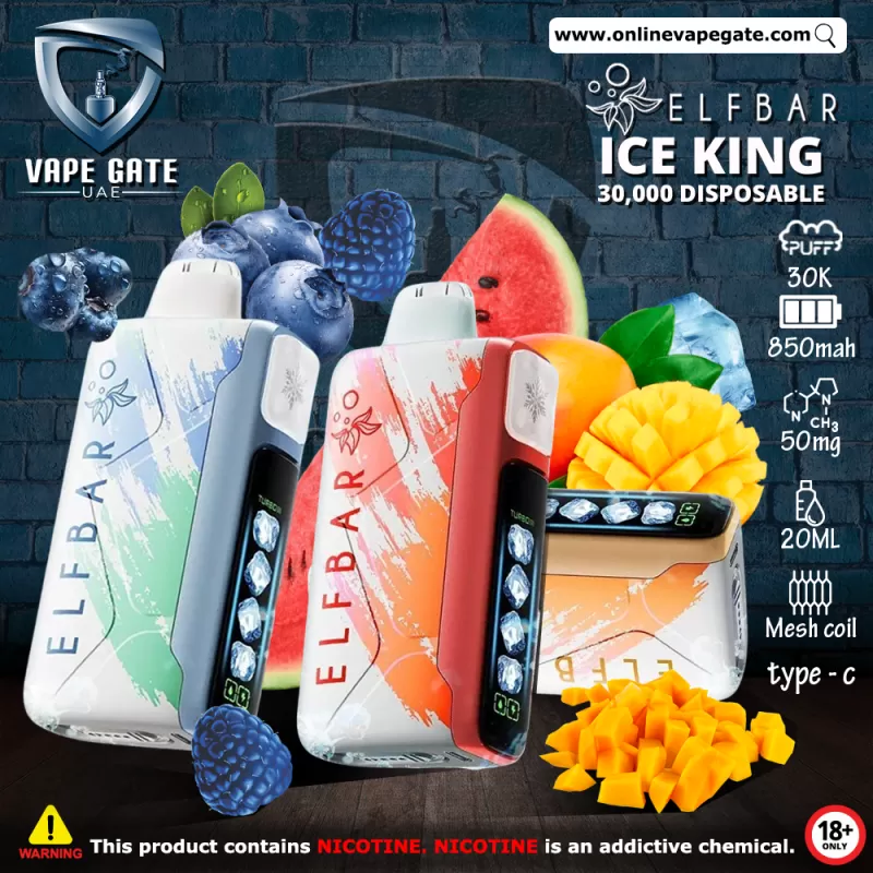 Elf Bar Ice King Disposable Pod Device (30,000 Puffs) - Double Apple / 50 mg
