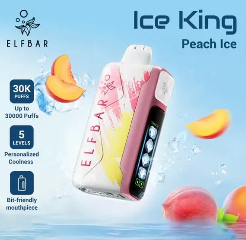 Elf Bar Ice King Disposable Pod Device (30,000 Puffs) - Double Apple / 50 mg - Image 3
