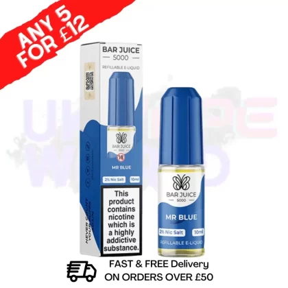 Bar Juice 5000 Nicsalt E-Juice MR BLUE