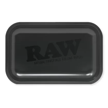 RAW All Black Metal Rolling Tray – 11in - Ejuicewarehouse