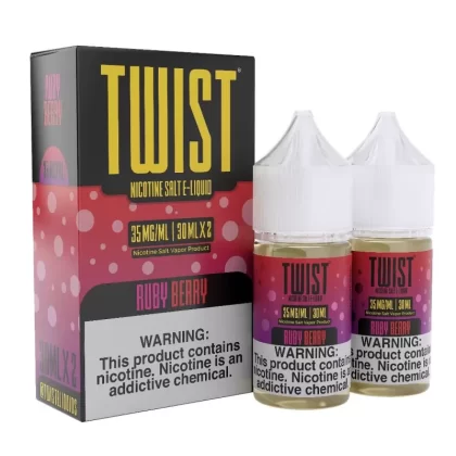 Twist e-Liquids Salt Ruby Berry eJuice - 60mL (2x30mL); Vape Product, Vape Product