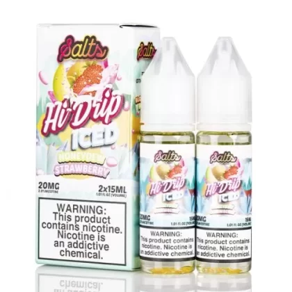 HI DRIP SALT – HONEYDEW STRAWBERRY ICED 15ML & 30ML – 20MG - Vapebar Pk