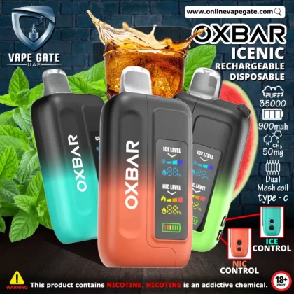 Oxbar Icenic Disposable Vape (35,000 Puffs) - Cola Ice / 50 mg