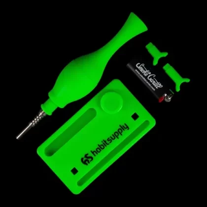 Habit Supply Silicone Honey Collector Kit - Color#Green>Black (33CDAF)