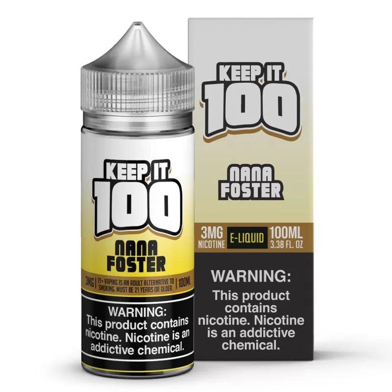 Keep It 100 Nana Foster eJuice - Vape Product; Vape Product, Vape Product