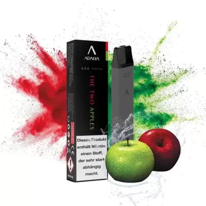 Adalya Vape – The Two Apples - Propylenglykol / Aromastoffe / Glycerin / Nikotin-Benzoat / Adalya / 20mg/ml / 450 mAh / ca. 600