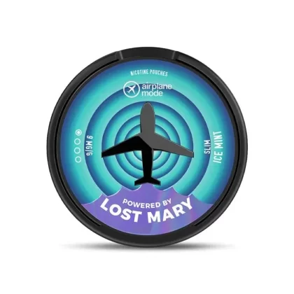 Ice Mint Airplane Mode Nicotine Pouches by Lost Mary - Nicotine Strength#9mg>18mg>30mg