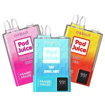 OXBar X Pod Juice Magic Maze Pro Vape - Single Pack; Bubble Melon, Candy Cane; Vape Product