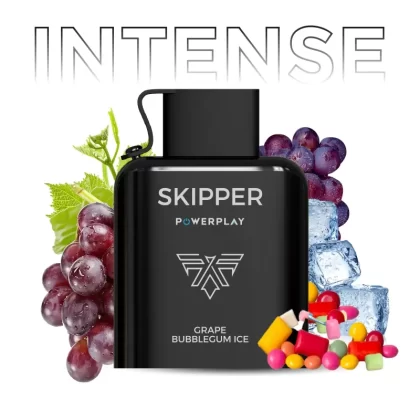 Skipper Powerplay Intense – Grape Bubblegum Ice Disposable Pod (16000 Puff) (50Mg)