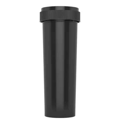Child Resistant | Black Reversible PCR Cap Vials | 60dr – 14g – 100 Count
