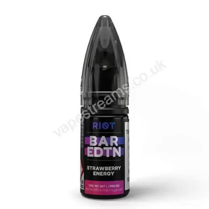 Riot BAR EDTN Strawberry Energy / Maxx Nic Salt E-Liquid - Vapestreams Co