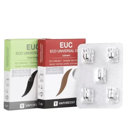 EUC Coils by Vaporesso - Coils#EUC Ceramic Coil 1.4 Ohm (x1)>EUC Ceramic Coil 0.5 Ohm (5PK)>EUC Traditional 0.4 Ohm (5PK)