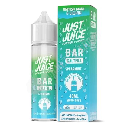 Spearmint by Just Juice Bar Saltfill - Size#40ml~Nicotine Strength#0mg~Add Nicotine Shots For#0mg>3mg>6mg