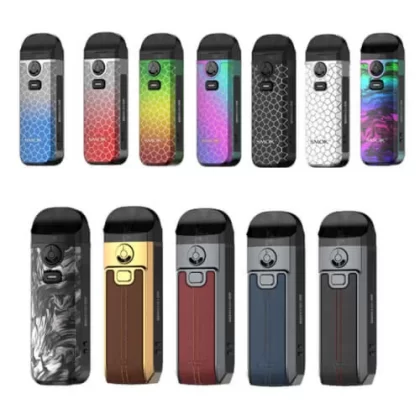 SMOK Nord 4 Pod Vape Starter Kit - Black Leather, Blue Leather (E9375F)