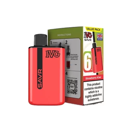 IVG SAVR Strawberry Kiwi Vape Kit - Strength#20mg (54E0E1)