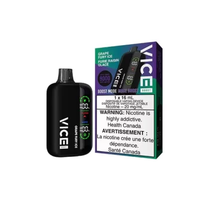 Vice Boost Disposable Vape – 9000 Puffs – Grape Fury Ice - Eliquidsupply