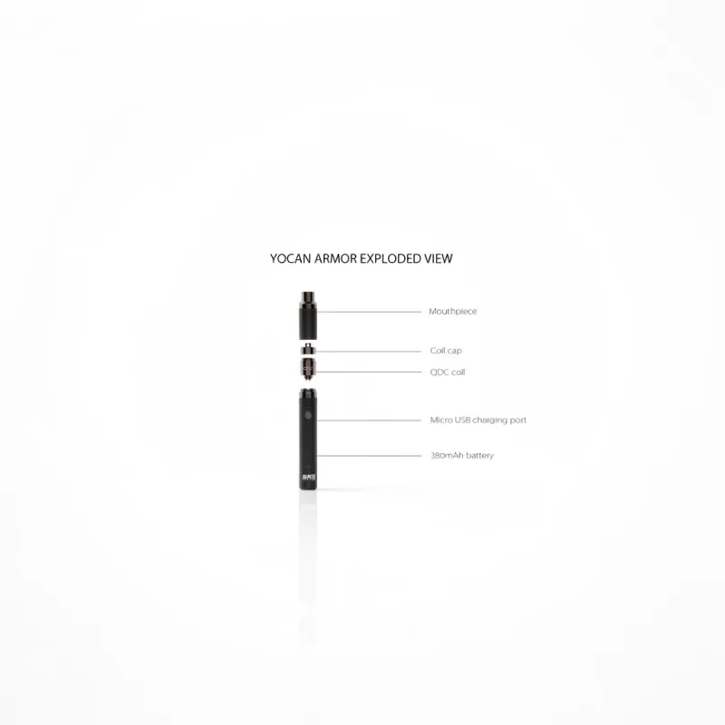 Yocan Armor Kit 380mAh bobina QDC 3 voltajes carga 30 min - Fumotvapemexico - Image 2