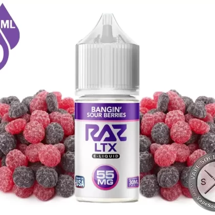 Bangin’ Sour Berries Pod Juice x RAZ LTX Salt 30ml