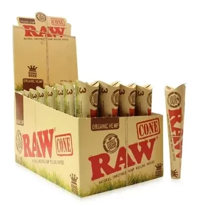 RAW Organic Hemp King Size Cones 3pcs