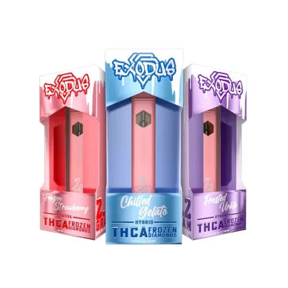 Exodus Frozen Diamonds THCa Disposables 2.2g - choose an-option#Chilled Gelato>Frosted Urkle>Frozen Strawberry
